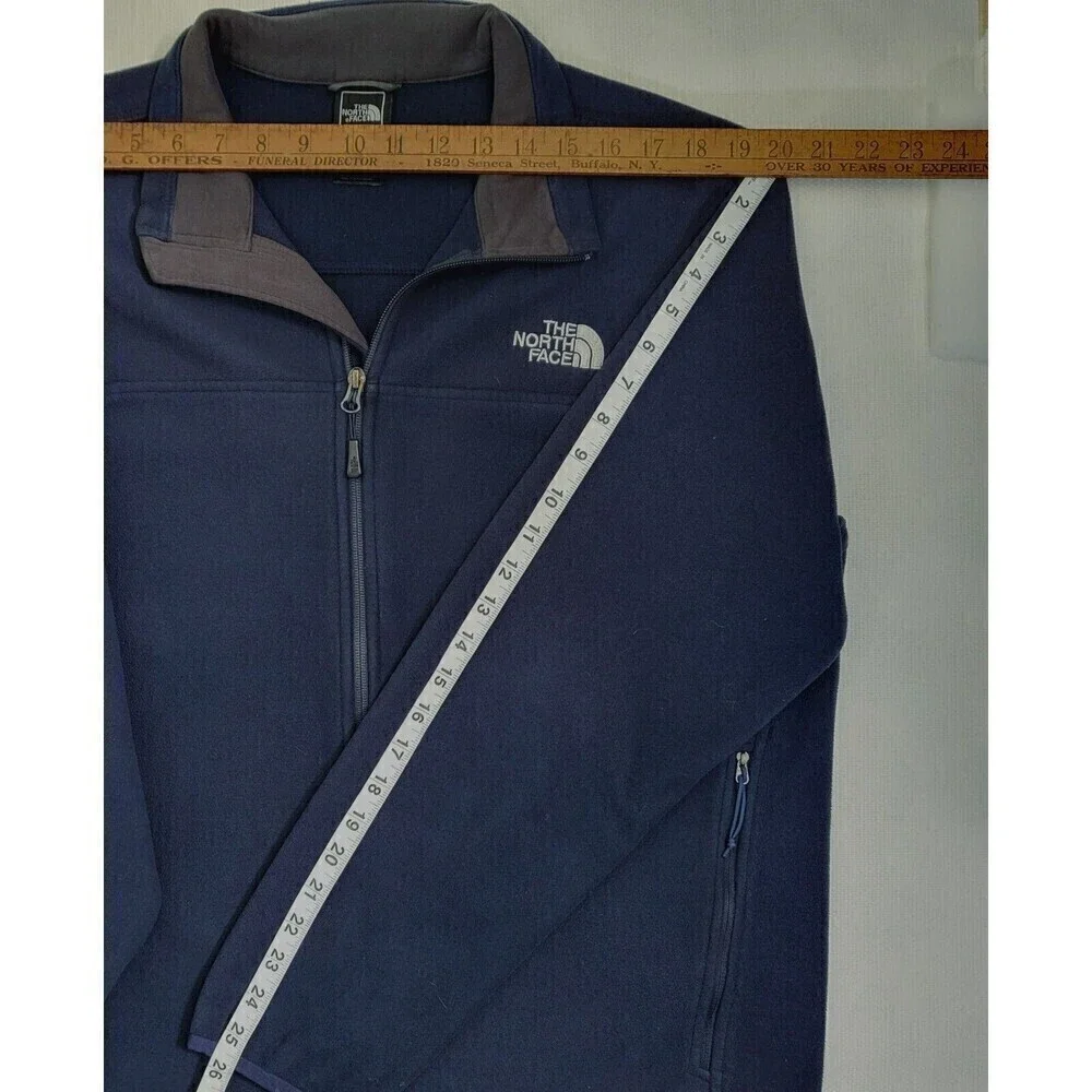 TNF The North Face A14U Windwall 1 Fleece Jacket Navy w Grey Accents Men's L